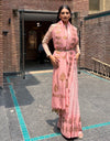 Gulafsha Peach Shibori Saree & Blouse