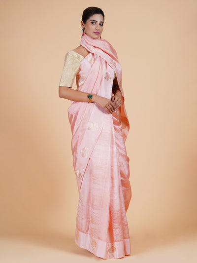 Meghan Peach Silk Sari