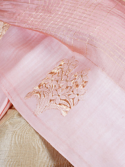 Meghan Peach Silk Sari