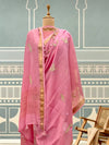 Bulbul Pink Chanderi Cotton Sari
