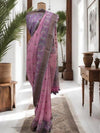 Adira Pink Printed Cotton Saree