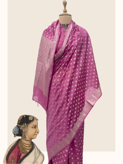 Kolhapur Pink Cotton Saree