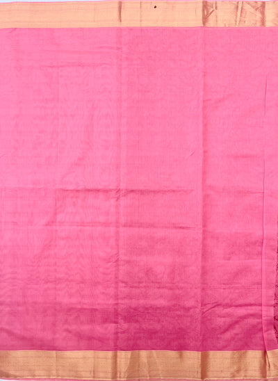Julienne Pink Cotton Silk Tanchoi Saree