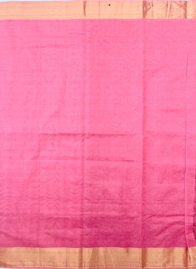 Angel Pink Cotton Silk Tanchoi Saree