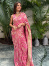 Kalyani Pink Georgette Crepe Silk Saree