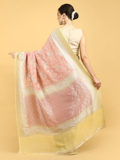 Cyprus Pink Khaddi Georgette Sari