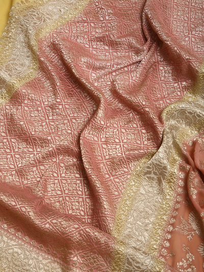 Cyprus Pink Khaddi Georgette Sari