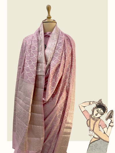 Naika Pink Cotton Saree