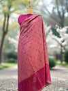 Boardroom Style Pink Moonga Cotton Saree