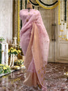 Coronation Crown Pink Organza Saree