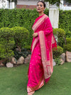 Shaina Pink Soft Silk Saree