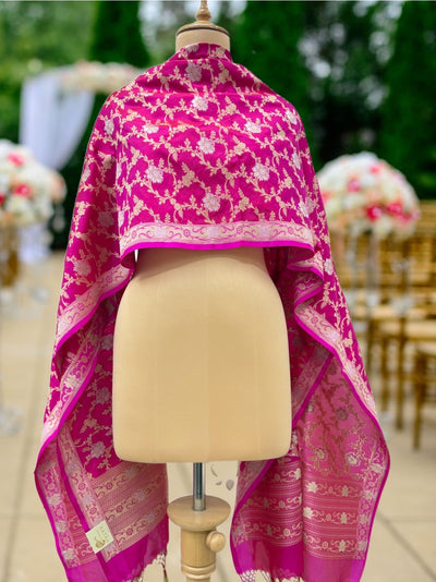 Utsav Pink Silk Dupatta