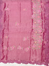 Windermere Pink Tissue Cutwork Saree