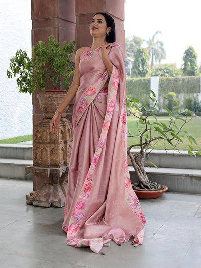Pretty in Pink Tissue Organza Saree