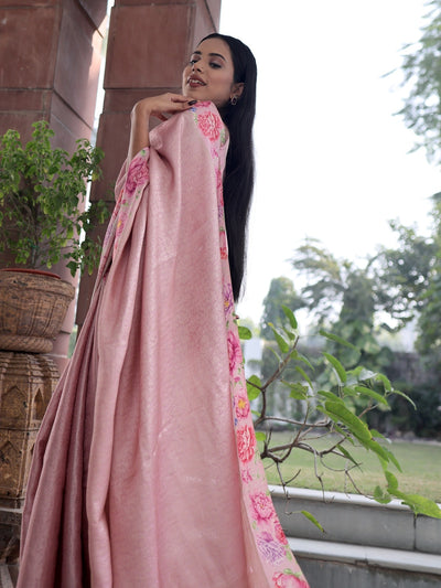 Pretty in Pink Tissue Organza Saree