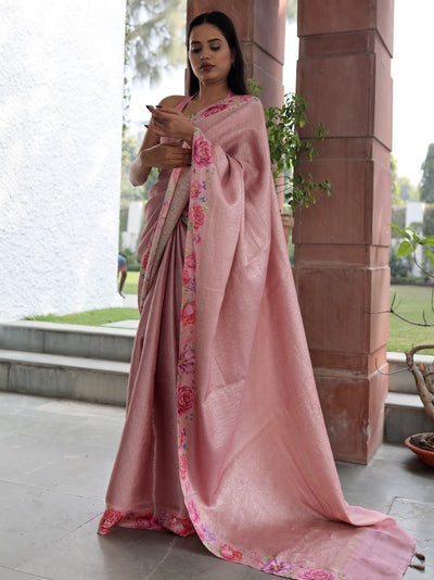 Pretty in Pink Tissue Organza Saree