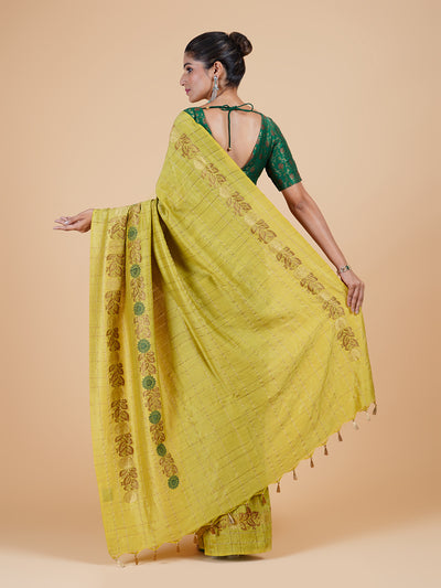 Zeenat Pista Green Matka Georgette Saree