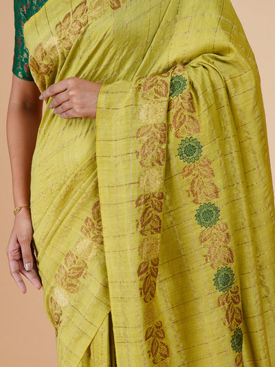 Zeenat Pista Green Matka Georgette Saree