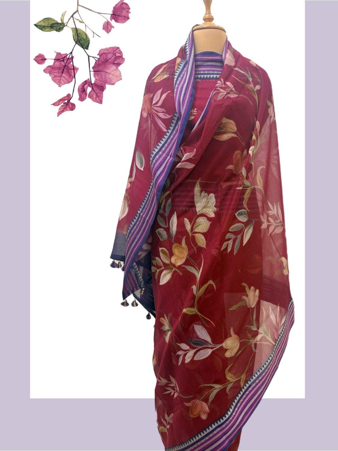 Lovedale Purple Kota Saree