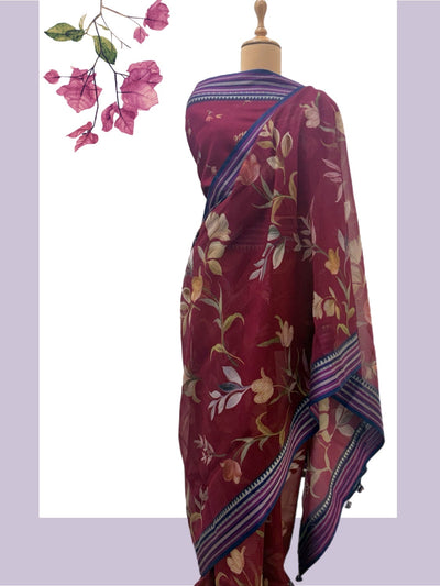 Lovedale Purple Kota Saree