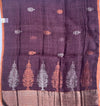 Anadi Berry Purple Linen Saree
