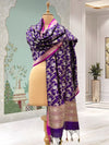 Harsha Purple Silk Dupatta