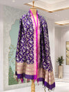 Harsha Purple Silk Dupatta
