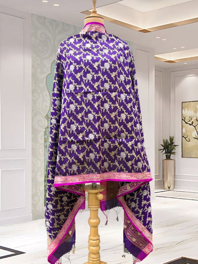 Harsha Purple Silk Dupatta