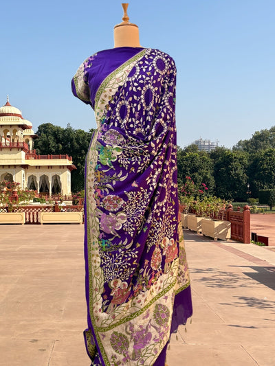 Nandan Van Purple Pichvai Georgette Saree