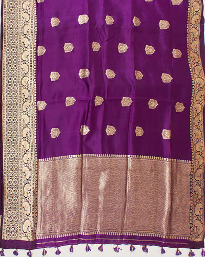 Minerva Purple Katan Silk Saree