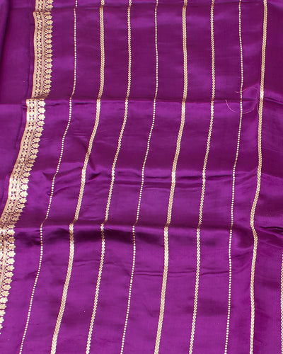 Minerva Purple Katan Silk Saree