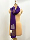 Zoya Purple Matka Georgette Stole Dupatta