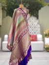 Panorama Multicolour Tissue Saree