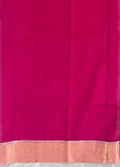 Urvashi Rani Pink Cotton Chanderi Saree