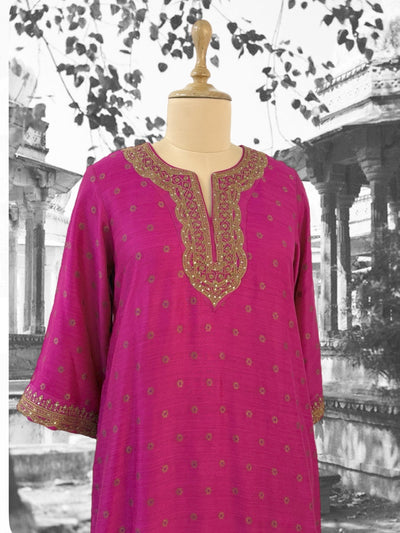 Rani Pink Kurta & Pant Set