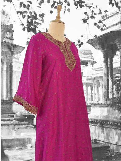Rani Pink Kurta & Pant Set