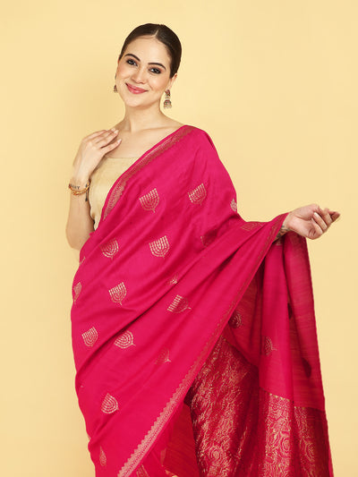 Rukhsar Pink Matka Georgette Saree