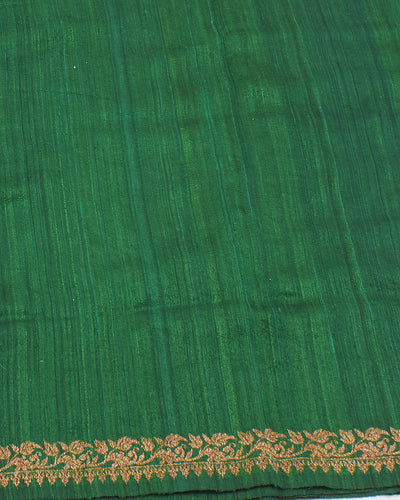 Alpine Green Raw Silk Saree