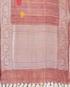 Toran blush peach Tussar Silk Saree