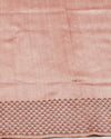 Cosmopolitan Peach Raw Silk Tussar Saree