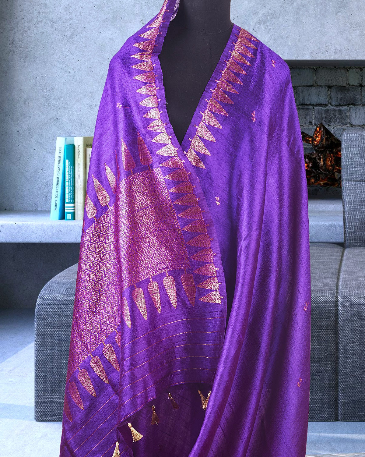 Soundarya Purple Raw Silk Saree
