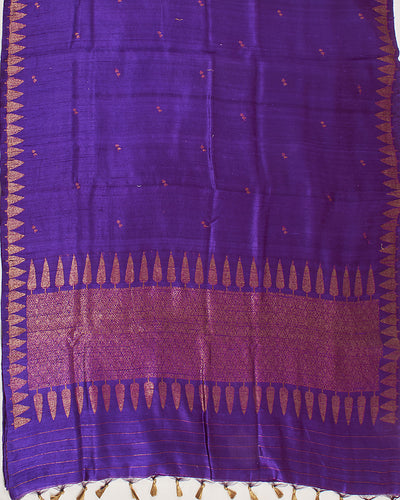 Soundarya Purple Raw Silk Saree