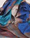 Nalanda Blue Raw Silk Saree