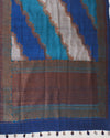 Nalanda Blue Raw Silk Saree