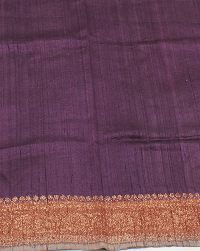 Dhaulagarh Brown Raw Silk Saree