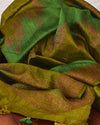 Takshila Green Raw Silk Saree