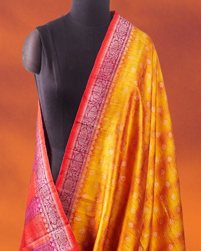 Lalitpur Yellow Raw Silk Saree