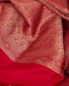 Vamika Red Brocade Silk Saree