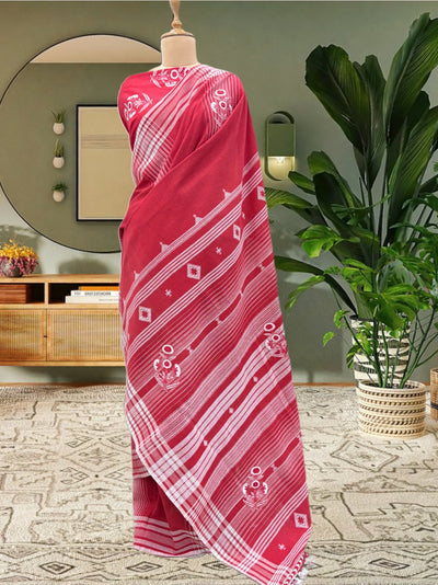 Rann Red Bhujodi Saree