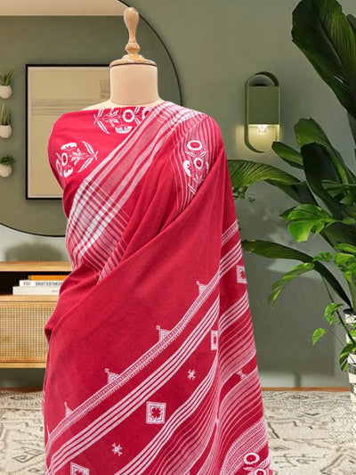 Rann Red Bhujodi Saree